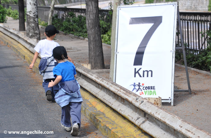 Llegando al km 7 de Corre la Vida