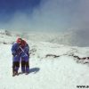 El ascenso al Volcán Villarrica En la cima del Volcán Villarrica al lado del cráter