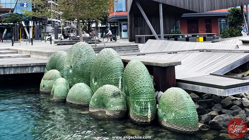 Escultura de Ngā Kina del paseo marítimo de Wellington, Nueva Zelanda - Ange Chile